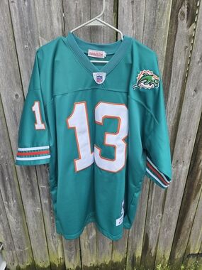DAN MARINO Miami Dolphins MITCHELL & NESS #13 Teal Football Jersey